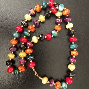 Colorful Vintage Beaded Necklace